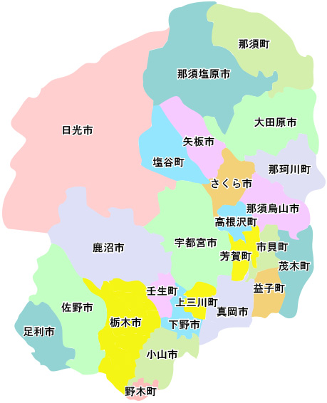 栃木県地図
